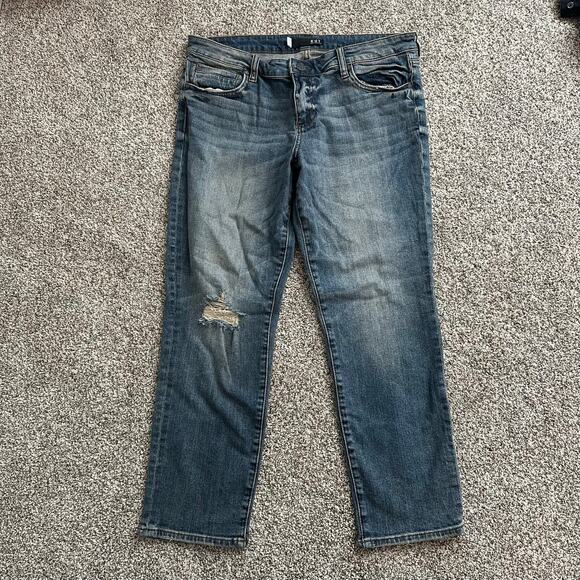 KUT from the Kloth medium wash Catherine ankle straight leg jeans size 12 - Picture 2 of 11